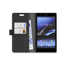 Lommebokdeksel 2-kort Sony Xperia T2 Ultra (D5503)  - Svart