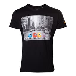 T-shirt Pac-Man - Ghosts Crossing Road svart (L)