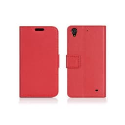 Lompakkokotelo 2-kortti Huawei Ascend G620S  - punainen
