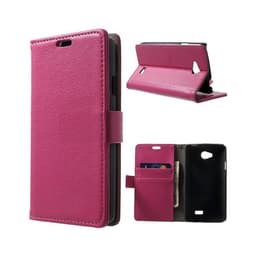Lommebokdeksel 2-kort LG F60 (D390)  - Rosa