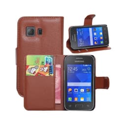 Mobilplånbok 2-kort Samsung Galaxy Young 2 (SM-G130H)  - Brun