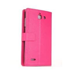 Lompakkokotelo 2-kortti Huawei Ascend G730  - pinkki