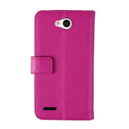 Lommebokdeksel 2-kort LG L80 (D373)  - Rosa