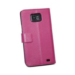 Lompakkokotelo 2-kortti Samsung Galaxy S2 ( GT -i9100)  - pinkki