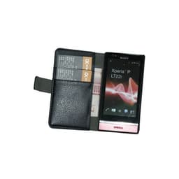 Lommebokdeksel 2-kort Sony Xperia P (LT22i)  - Svart