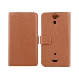 Lompakkokotelo 2-kortti Sony Xperia V (LT25i)  - ruskea