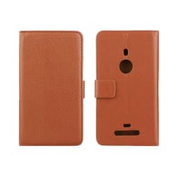 Lommebokdeksel 2-kort Nokia Lumia 925 (RM-893)  - brun