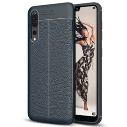 Lædermønstret silicone cover Huawei P20 Pro (CLT-L29)  - blå