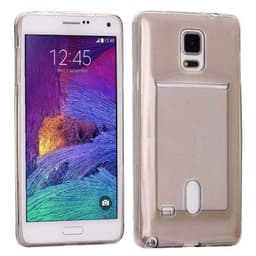 Silikonikuori kortilla Samsung Galaxy Note 4 (SM-N910F)  - harmaa