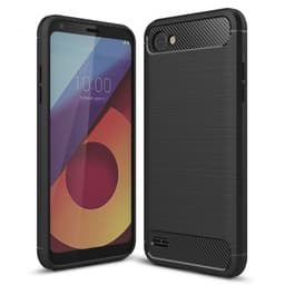Børstet silikondeksel LG Q6 (M700A)  - Svart