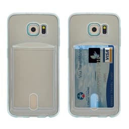 Silikonikuori kortilla Samsung Galaxy S6 Edge (SM-G925F)  - sininen
