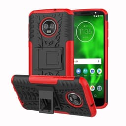 Støtsikkert deksel med stativ Motorola Moto G6 Plus (XT1926)  - RØD