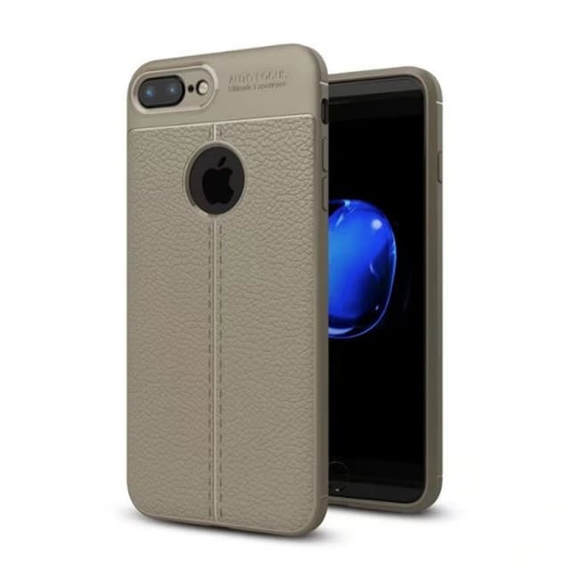 Läder mönstrat TPU skal Apple iPhone 7 Plus  - Grå