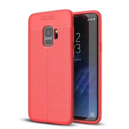 Lærmønstret silikondeksel Samsung Galaxy S9 (SM-G960F)  - RØD
