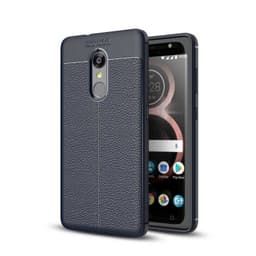Lærmønstret silikondeksel Lenovo K8  - Blå