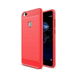 Harjattu TPU kuori Huawei P10 Lite (WAS-LX1)  - punainen