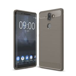Harjattu TPU kuori Nokia 8 Sirocco (TA-1005)  - harmaa