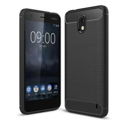Børstet silikone cover Nokia 2 (TA-1035)  - sort