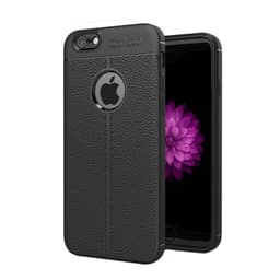Nahkakuvioitu TPU kuori Apple iPhone 6, 6S  - musta