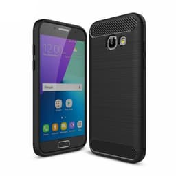 Børstet silikondeksel Samsung Galaxy A3 2017 (SM-A320F)  - Svart