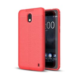 Nahkakuvioitu TPU kuori Nokia 2 (TA-1035)  - punainen