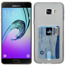 Silikondeksel med kort  Samsung Galaxy A5 2016 (SM-A510F)  - Grå