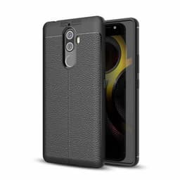 Lærmønstret silikondeksel Lenovo K8 Note  - Svart