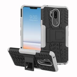 Støtsikkert deksel med stativ LG G7 ThinQ (G710EM)  - Hvit