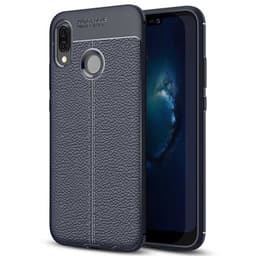 Lædermønstret silicone cover Huawei P20 Lite (ANE-LX1)  - blå