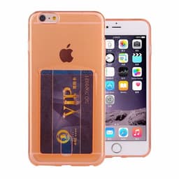 Silikondeksel med kort Apple iPhone 6 / 6S Plus  - oransje