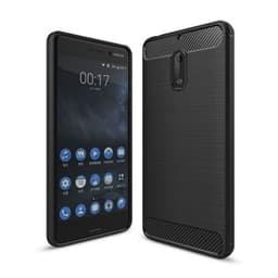 Børstet silikondeksel Nokia 6 (TA-1021)  - Svart