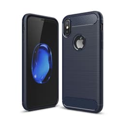 Børstet silikondeksel Apple iPhone X / Xs  - Blå