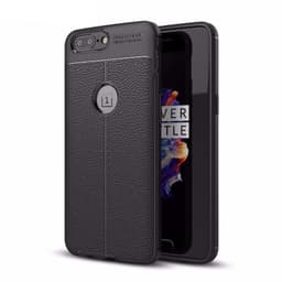 Nahkakuvioitu TPU kuori OnePlus 5 (A5000)  - musta