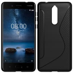 S Line silikondeksel Nokia 8 (TA-1004)  - Svart