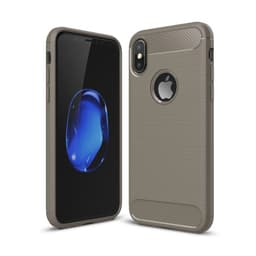 Harjattu TPU kuori Apple iPhone X / Xs  - harmaa