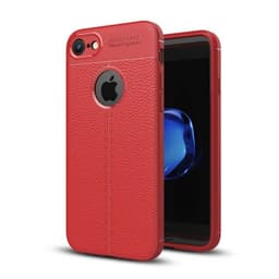 Nahkakuvioitu TPU kuori Apple iPhone 7  - punainen