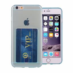 Silikondeksel med kort Apple iPhone 6 / 6S Plus  - Blå