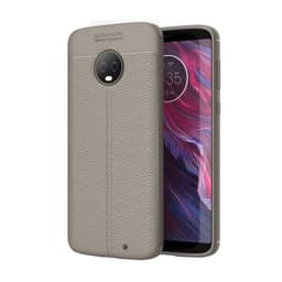 Nahkakuvioitu TPU kuori Motorola Moto G6 Plus (XT1926)  - harmaa