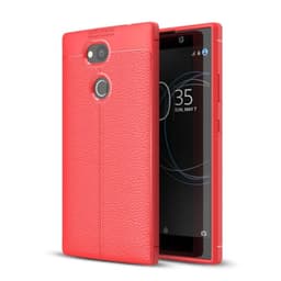 Lærmønstret silikondeksel Sony Xperia L2 (H3311)  - RØD
