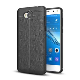 Lærmønstret silikondeksel Huawei Y6 2017 (MYA-L41)  - Svart