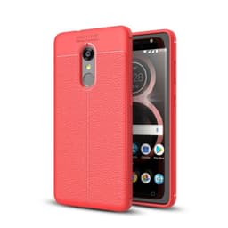Nahkakuvioitu TPU kuori Lenovo K8  - punainen