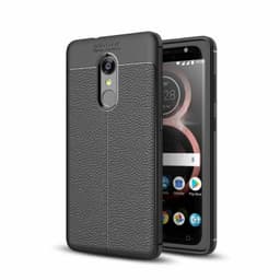 Lærmønstret silikondeksel Lenovo K8  - Svart