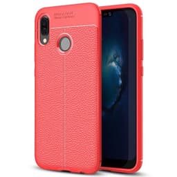 Lædermønstret silicone cover Huawei P20 Lite (ANE-LX1)  - rød