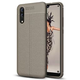 Nahkakuvioitu TPU kuori Huawei P20 (EML-L29)  - harmaa