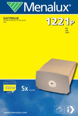 Menalux støvsugerposer 1221P til Electrolux, Eta, Lux og Z.W.T