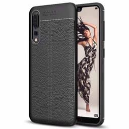 Lærmønstret silikondeksel Huawei P20 Pro (CLT-L29)  - Svart