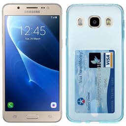 Silikondeksel med kort  Samsung Galaxy J5 2016 (SM-J510F)  - Blå
