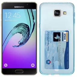 Silikondeksel med kort  Samsung Galaxy A7 2016 (SM-A710F)  - Blå
