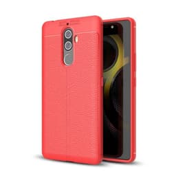Nahkakuvioitu TPU kuori Lenovo K8 Note  - punainen