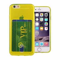Silikondeksel med kort Apple iPhone 5, 5S, 5SE  - Gul